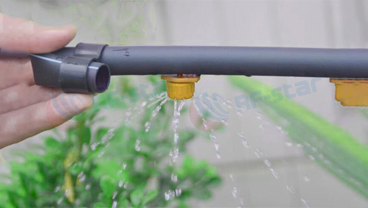 amostra de sistema de economia de água de irrigação por gotejamento inteligente