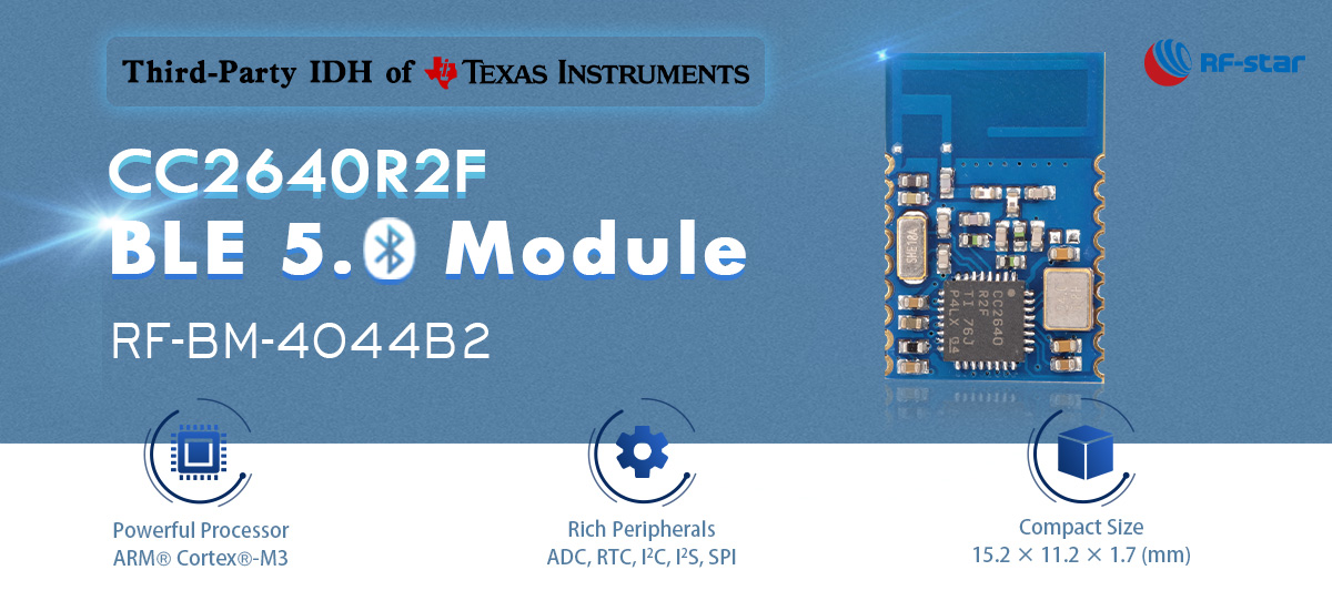 Módulo Bluetooth 5.0 baseado no chipset CC2640R2F