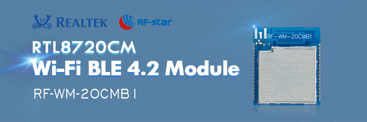Módulo Wi-Fi BLE 4.2 RTL8720CM RF-WM-20CMB1