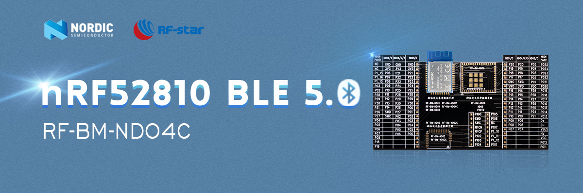 Módulo BLE5.0 UART módulo nRF52810 RF-BM-ND04C