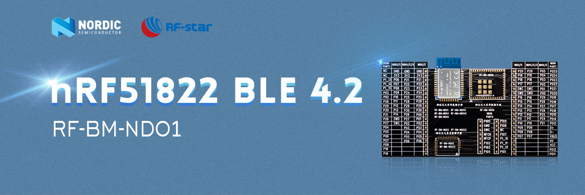 Módulo BLE4.2 com chip nórdico nRF51822 RF-BM-ND01