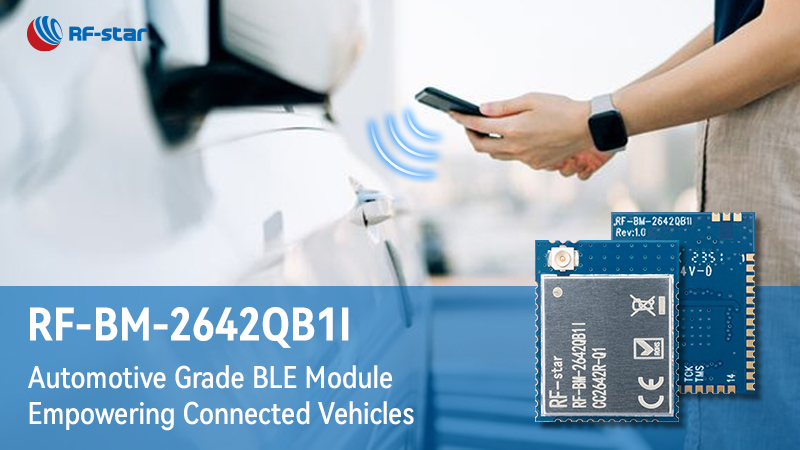 Módulo BLE de categoria automotiva RF-BM-2642QB1I que capacita veículos conectados