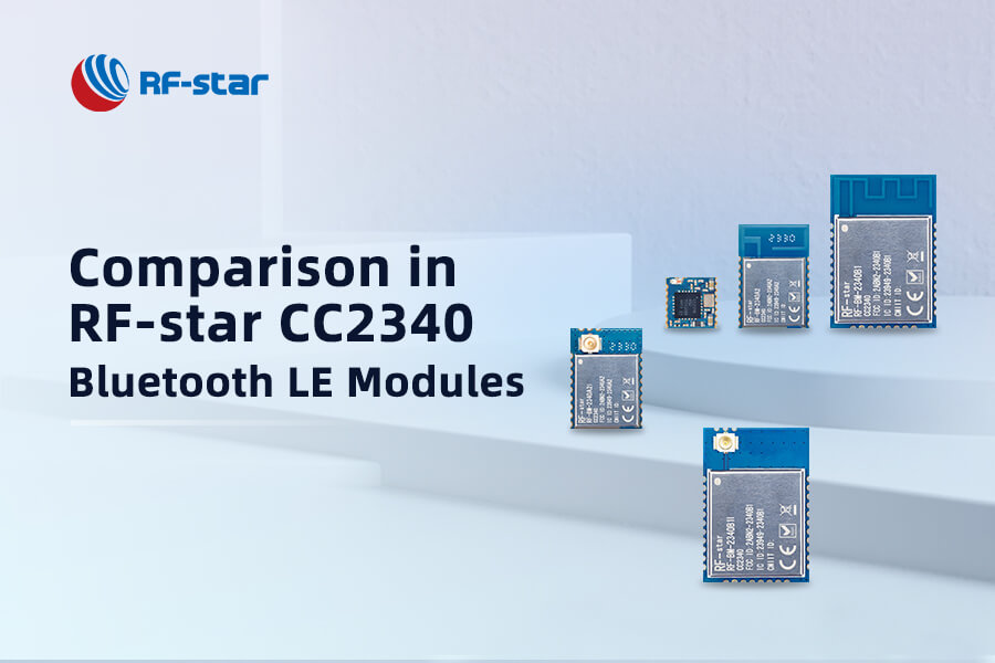 Quais são as semelhanças e diferenças entre os módulos RF-star CC2340 Bluetooth LE?